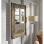 Allen Roth Reclaimed Wood Beveled Wall Mirror