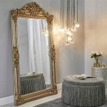 Antique Gold Floor Mirror