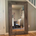 Carved Wood Floor Mirror