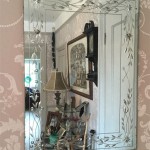 Etched Beveled Mirror