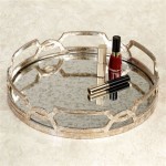 Round Mirrored Tray