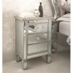 Venetian Mirrored Glass Bedside Table